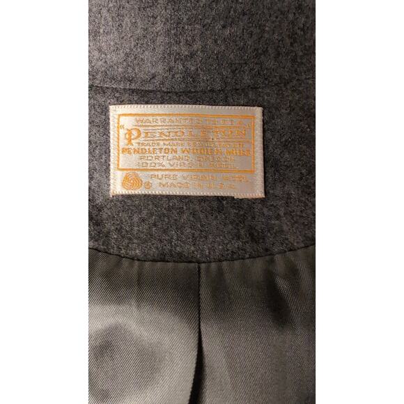 Vintage classic gray Pendleton wool blazer 12 - Picture 9 of 10